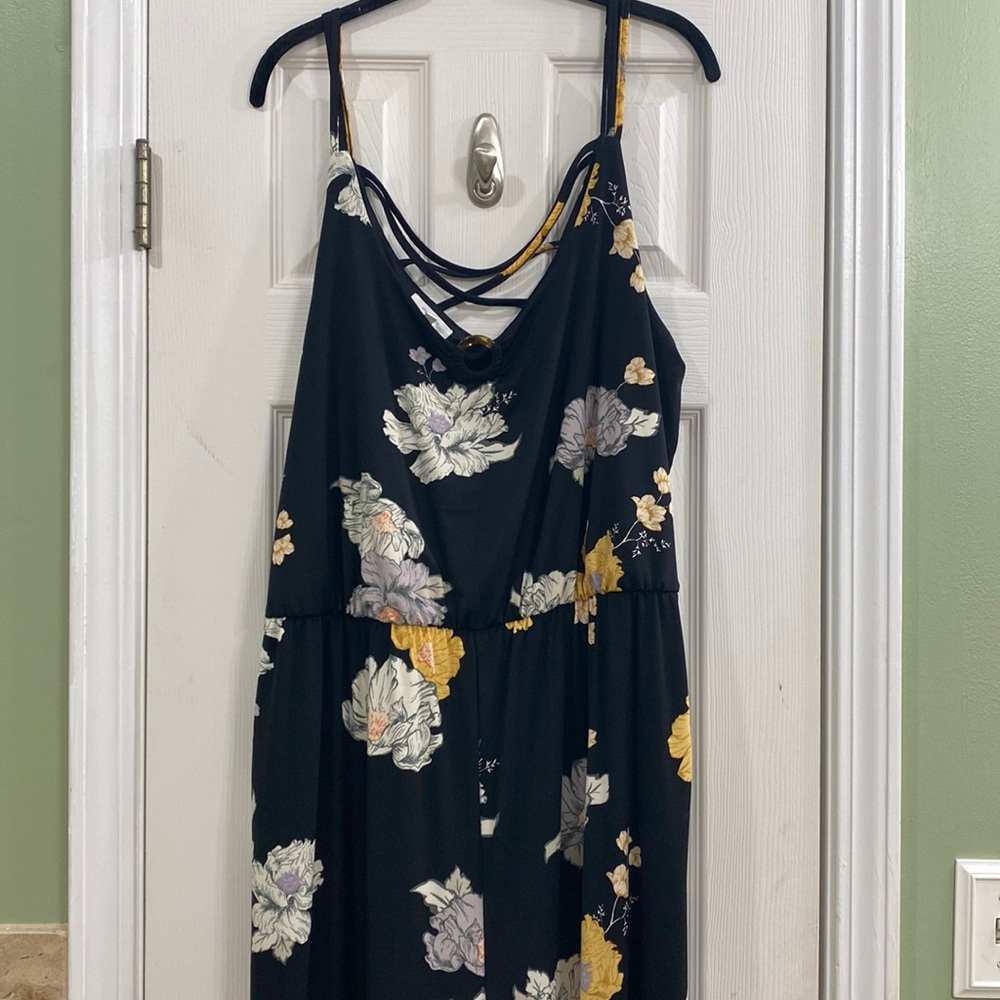Maurice’s Floral Tortoise Ring Pocket Jumpsuit